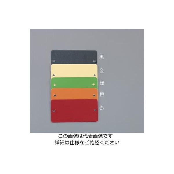 エスコ 25x51mm タグブランク(アルミ 長四角/オレンジ/5枚) EA591HD-72A 1セット(20枚:5枚×4パック)（直送品）