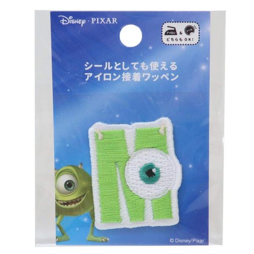 モンスターズインク ワッペン アルファベットワッペン M マイク ワゾウスキ ディズニー 社コッカ 手芸用品 キャラクター グッズ