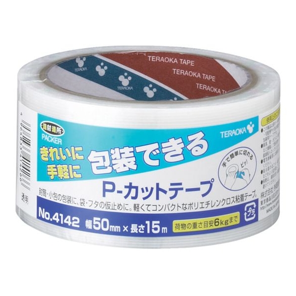 寺岡 TERAOKA/P-カットテープ NO.4142 50mm×15M 透明 FC866GD-7939787