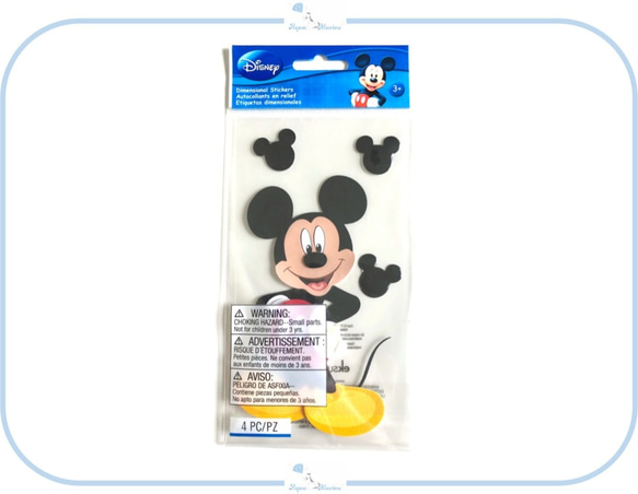 EJ61 Disney 3Dシール  Mickey ミッキー デザイン 立体 ステッカー アルバム 飾り材料 海外