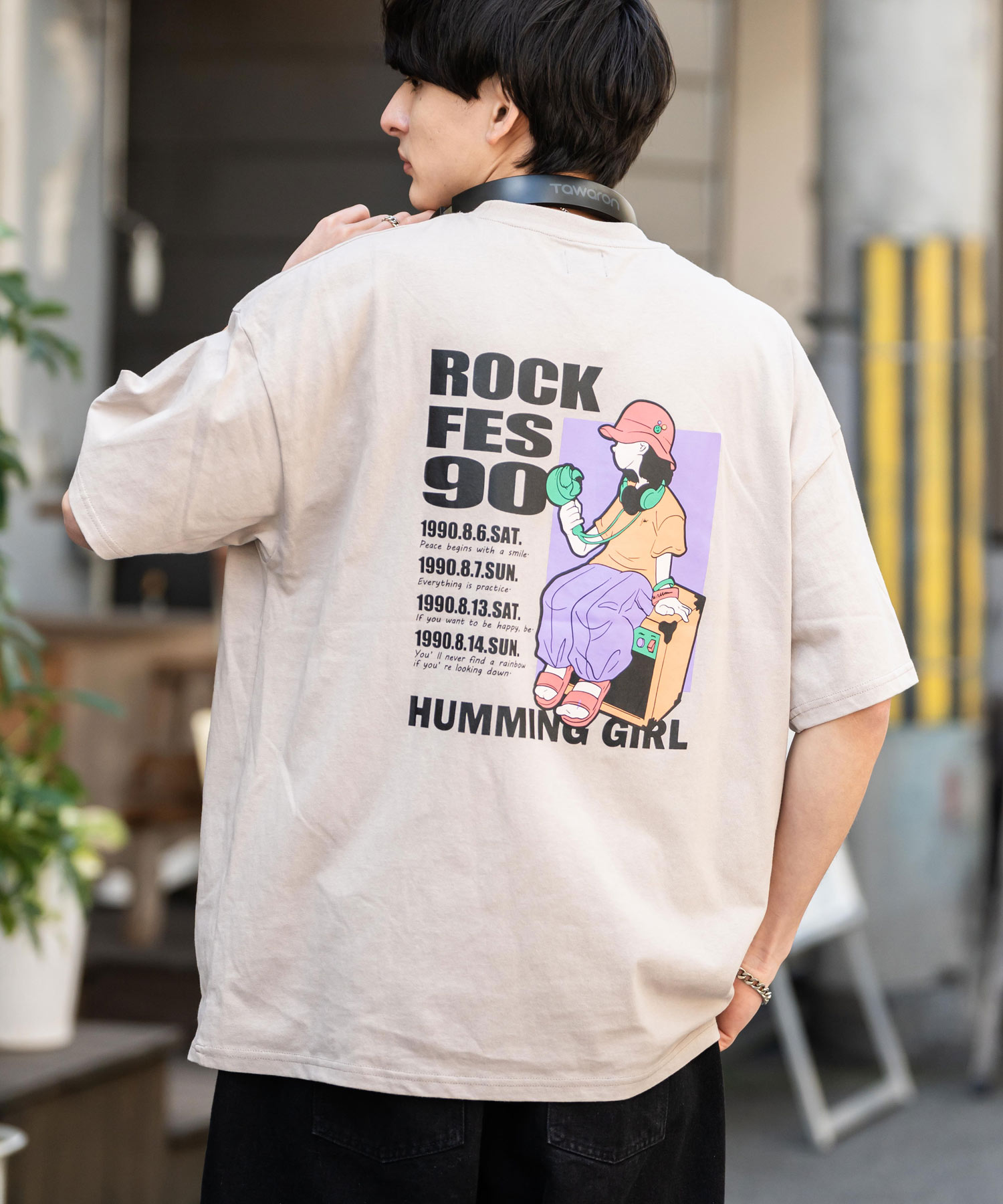 ロッキーモンロー/プリントTシャツ 半袖 バックプリント メンズ レディース カットソー クルーネ･･･