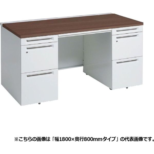 オカムラ アドバンスS 両袖机 左右3段 引出し付 幅1400×奥行700×高さ720mm 3VASAH