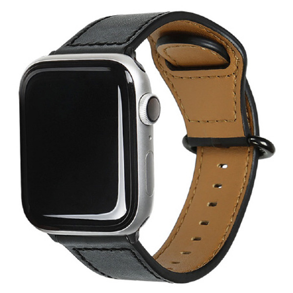 EGARDEN Apple Watch 41/40/38mm用バンド GENUINE LEATHER STRAP ブラック EGD20605AW