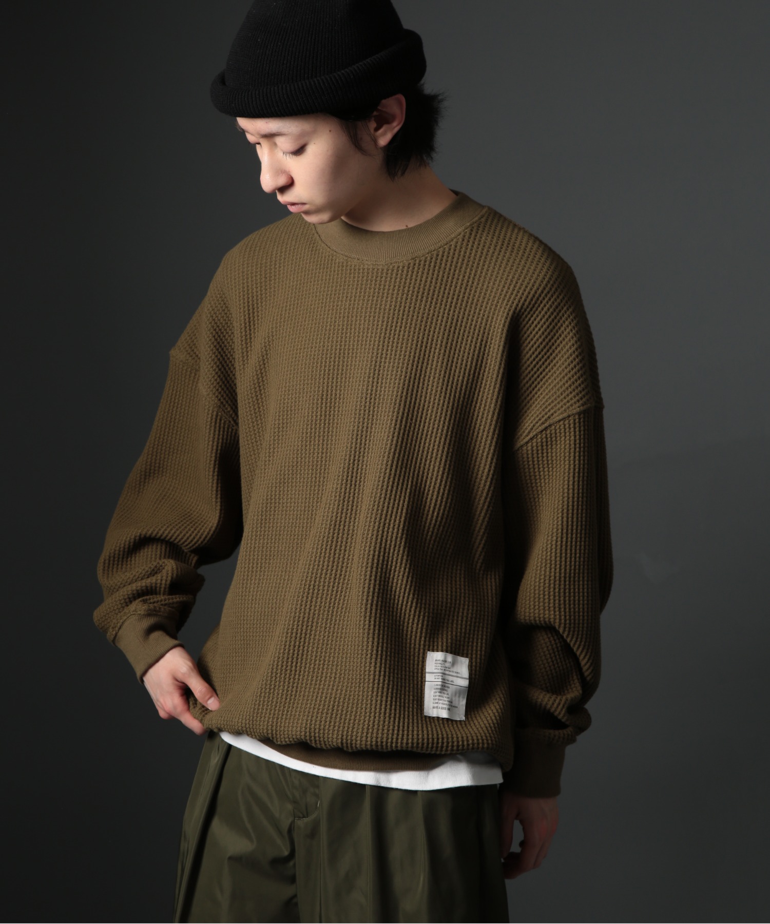 MAISON CLUB/【MAISON CLUB】HEAVY OZ MOCK NECK WAFFL･･･