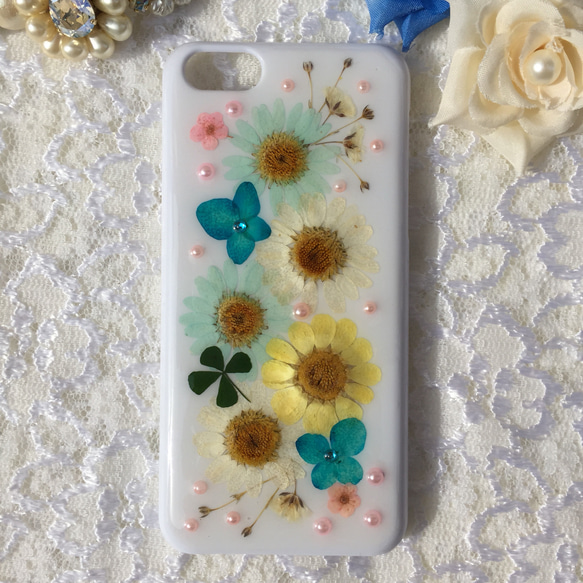 押し花iPhone5cケース ドライフラワー スマホケース 押し花ケース 押し花スマホケース ドライフラワー