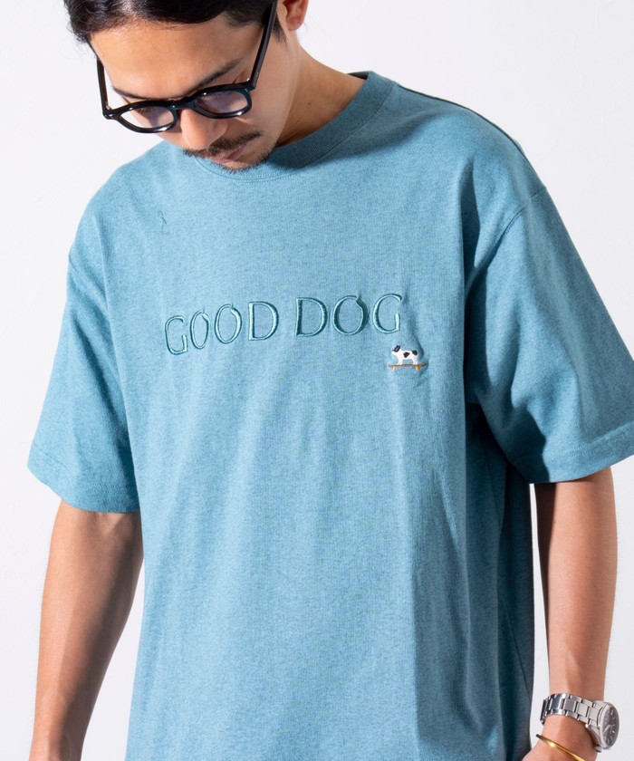 GLOSTER/【GLOSTER/グロスター】フレンチブルドッグ刺繍 GOOD DOG Tシャツ