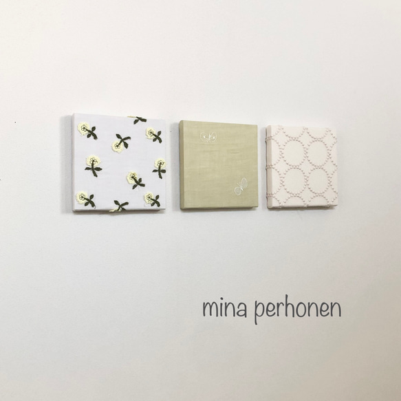 mina perhonen  ミナペルホネン  ファブリックパネル 3点セット ハンドメイド