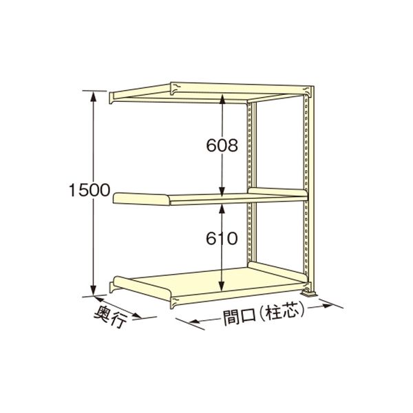 扶桑金属工業 【車上渡し】 中量ラック WM1509L03R 1台（直送品）