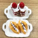 ミニチュア 宅カフェ◆スイーツ２種１セット