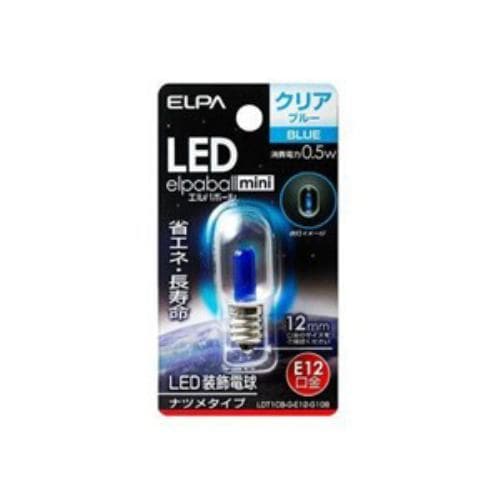 ELPA LDT1CB-G-E12-G108 LED電球ナツメE12 青色