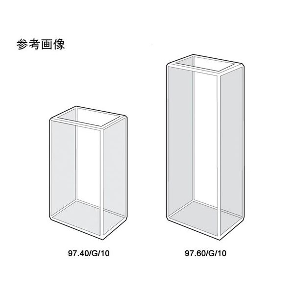 比色計/吸光光度計セル 試料室幅16mm 窓材質:光学ガラス（334-2500nm）