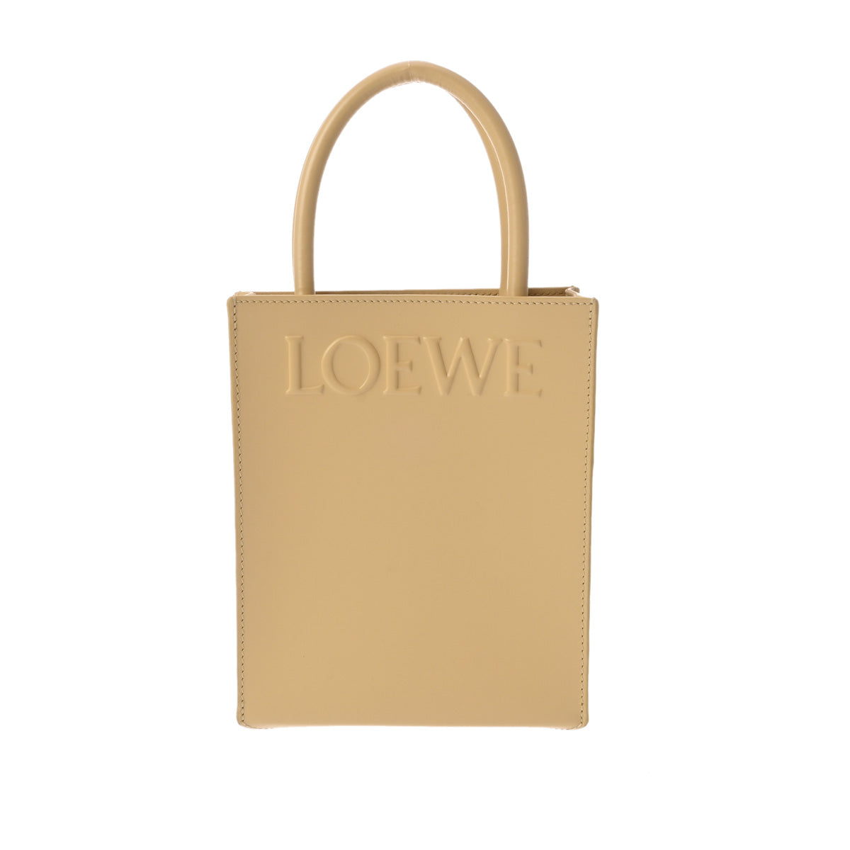 LOEWE ロエベ スタンダード A5トート 2WAY ベージュ A933S30X01 レディース スリークカーフ ハンドバッグ Aランク 中古 