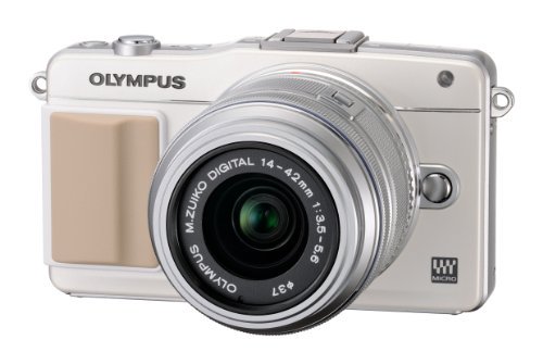 OLYMPUS ミラーレス一眼 PEN mini E-PM2 レンズキット ホワイト E-PM2 LKIT WHT【中古品】