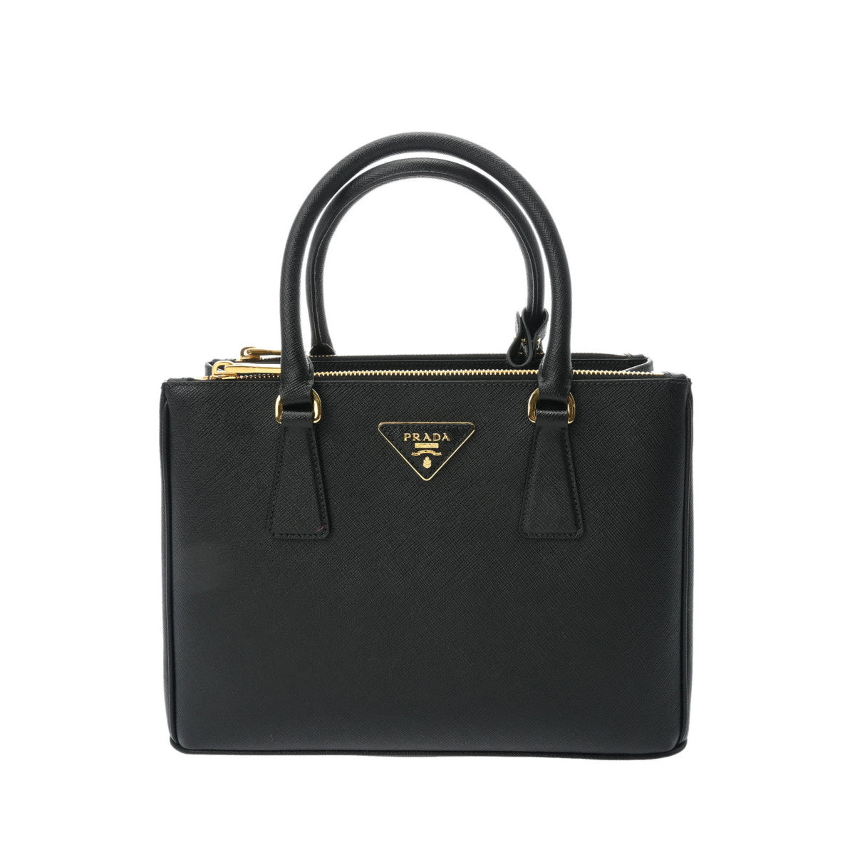 PRADA プラダ ガレリア ミディアムバッグ ブラック ゴールド金具 1BA863 レディース サフィアーノ 2WAYバッグ 新品 