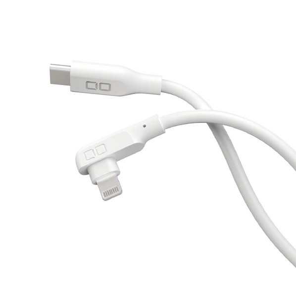 CIO L字型シリコンケーブル USB-C to Lightning(1m) ホワイト CIO-SLL30000-CL1-WH