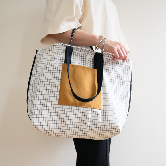 check 2way tote bag 『M』