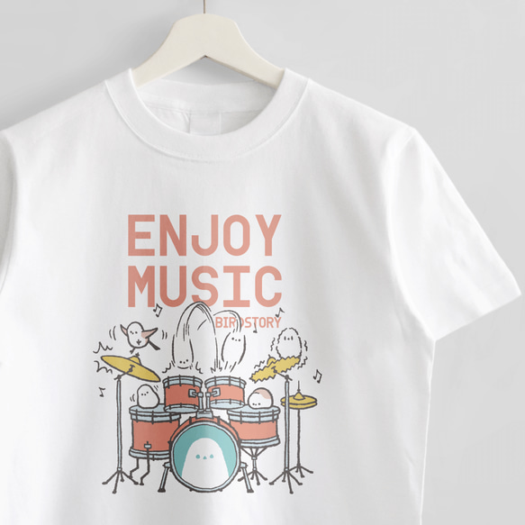 Tシャツ（ENJOY MUSIC / ドラマー / シマエナガ / A）