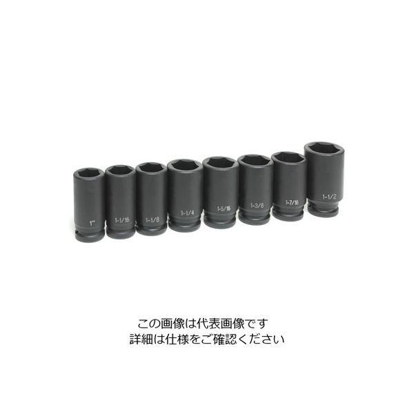 エスコ 3/4”DR/1”ー1・1/2”/8個組 インパクトディープソケット EA164EL-4 1セット（直送品）