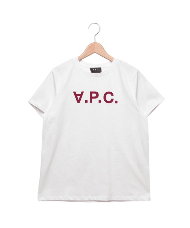 アーペーセー/アーペーセー Tシャツ カットソー ホワイト レッド レディース APC F2694･･･