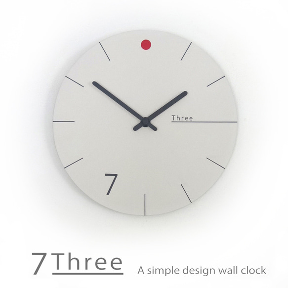 手作りの掛け時計　MUU CLOCK 7-Three (2023)おしゃれな時計　インテリア シンプルデザイン 白系