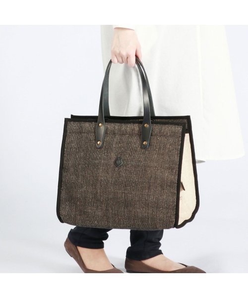 クレドラン トートバッグ レディース ファスナー付き CLEDRAN HAND＆WORK BICOLOR COTTON JUTE TOTE CL－3664