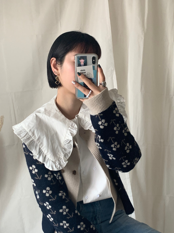 flower pattern cardigan