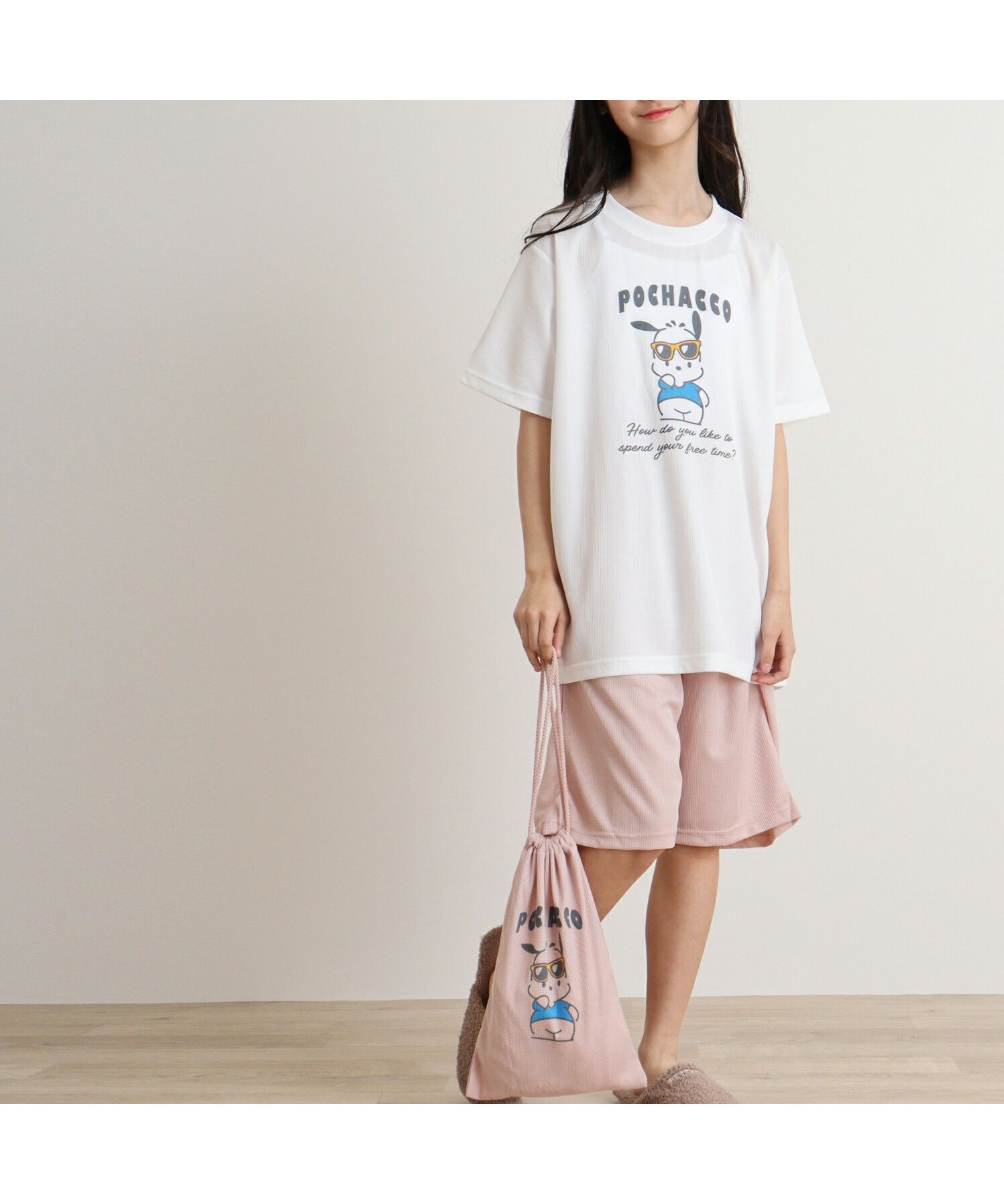 サンリオキャラクターズ/ポチャッコ Tシャツ ハーフパンツ 上下 セット プリント サンリオ キャ･･･