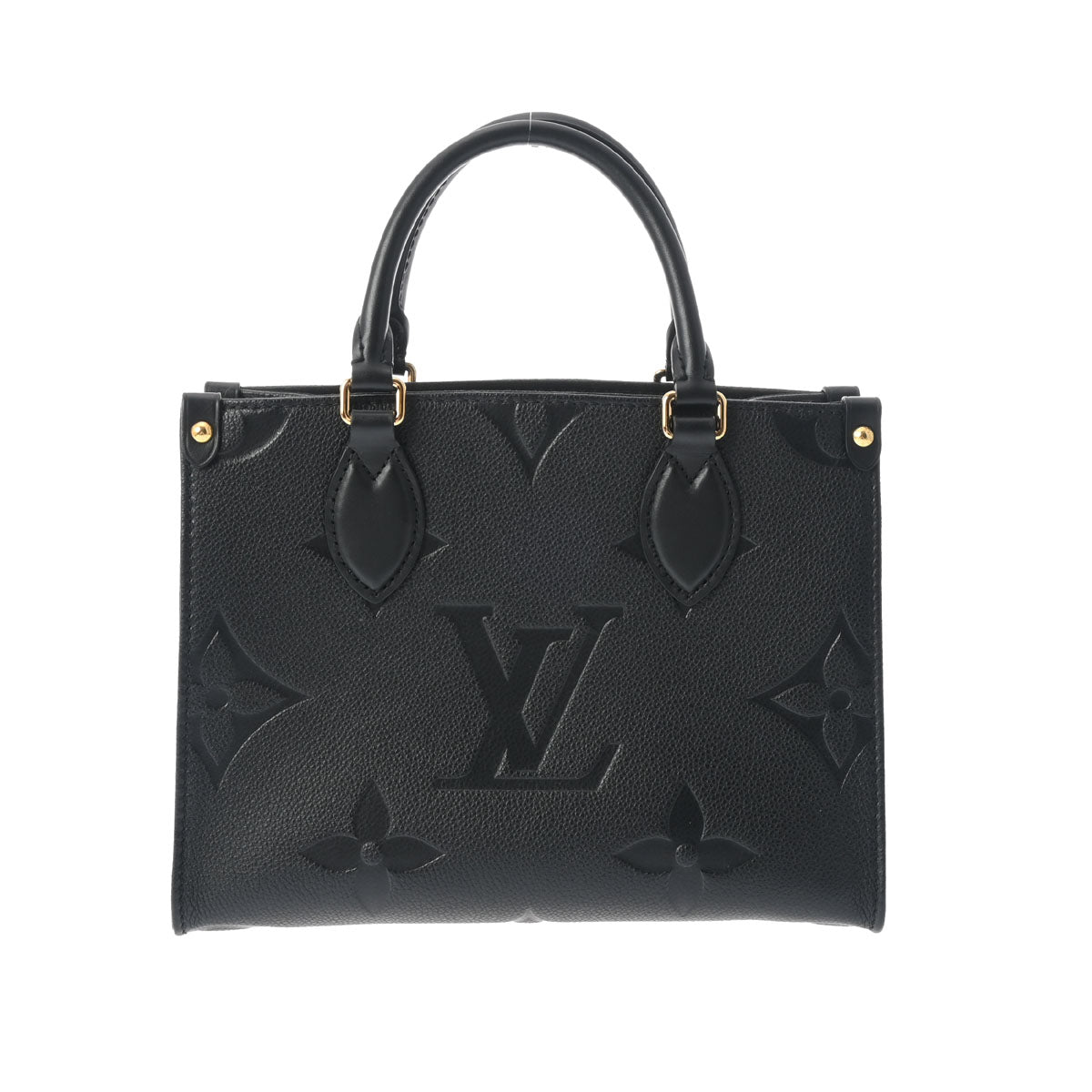 LOUIS VUITTON ルイヴィトン モノグラムアンプラント オンザゴー PM 2WAY ブラック M45653 レディース レザー ハンドバッグ Aランク 中古 