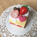 【苺とハートのスペシャルショートケーキ】リアルサイズ　フェイクスイーツ