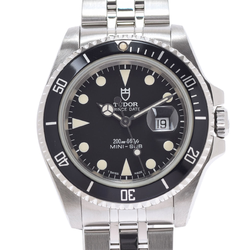 TUDOR チュードル プリンスデイト ミニサブ 73190 ボーイズ SS 腕時計 自動巻き 黒文字盤 Aランク 中古 