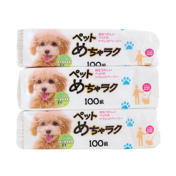 マスコー製紙 ペーパータオル ペットめちゃラク 100組 3個 FCC6896-640394