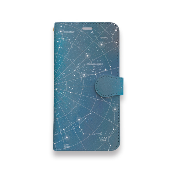 星座図＊Blue&Gray　手帳型ケース/スマホケース/多機種対応/iPhone/Xperia/Galaxy/AQUOS