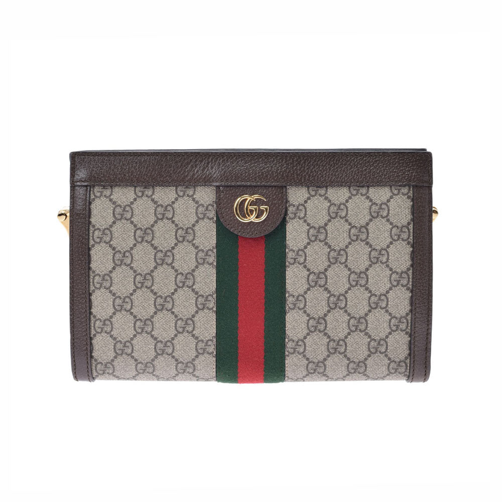 GUCCI グッチ オフディア GGスモールチェーンショルダー ブラウン 503877 レディース PVC/レザー ショルダーバッグ Aランク 中古 