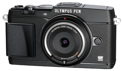 OLYMPUS ミラーレス一眼 PEN E-P5 ボディ(ボディキャップレンズ BCL-1580セット) ブラック E-P5 BODY【中古品】