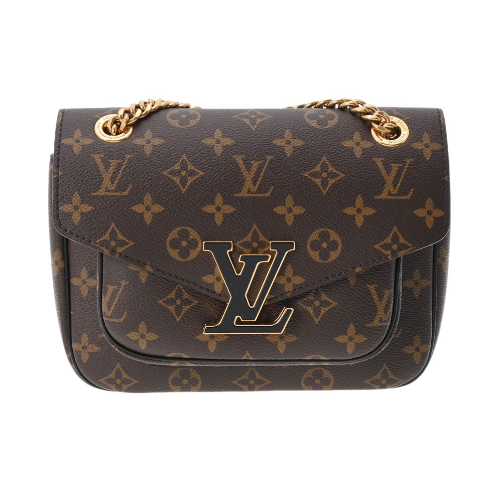 LOUIS VUITTON ルイヴィトン モノグラム パッシー ブラウン M45592 レディース モノグラムキャンバス ショルダーバッグ 新同 中古 