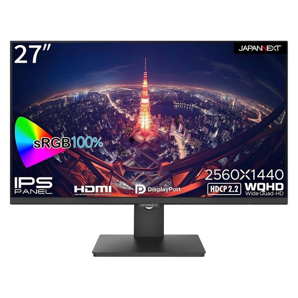 JAPANNEXT 27インチワイド液晶モニター JN-IPS272WQHDR 1台