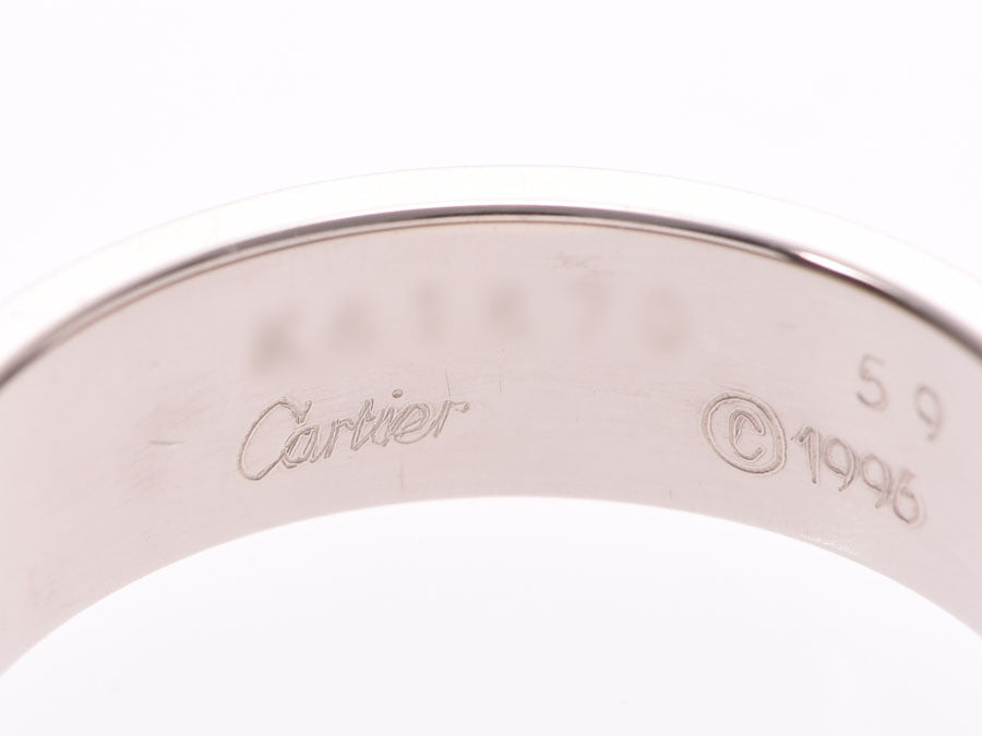 カルティエ ラブリング #59 メンズ レディース WG 8.8g 指輪 Aランク 美品 CARTIER 中古 