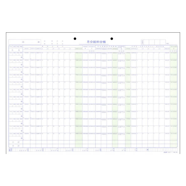 日本法令 タック式給料明細書・給料台帳 F818503