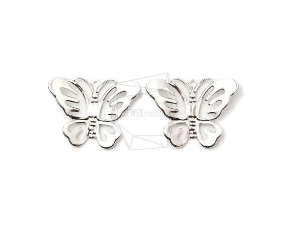 PDT-2351-R【4個入り】バタフライペンダント,Butterfly Cut Out Pendant