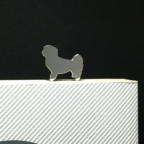 Dog-BookMark-12　シーズー シルバーブックマーク しおり