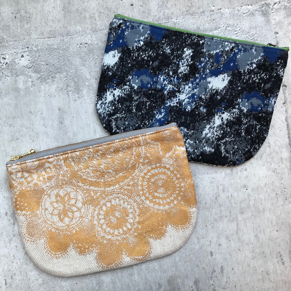 original pouch ニャンドゥティ柄　シルクスクリーン