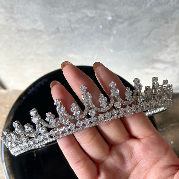 カリスタジルコティアラ RT-40|花嫁 結婚式 ウェディング ヘアアクセ 上品 ウエディング ビジュー クラシカル