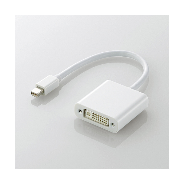 エレコム ミニDisplayPort - DVI-D変換アダプタ ホワイト AD-MDPDVIWH