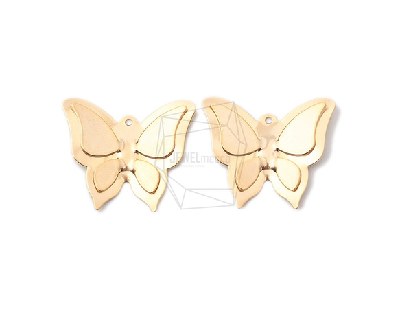 PDT-2029-MG【4個入り】3D バタフライペンダント,3D Butterfly Pendant