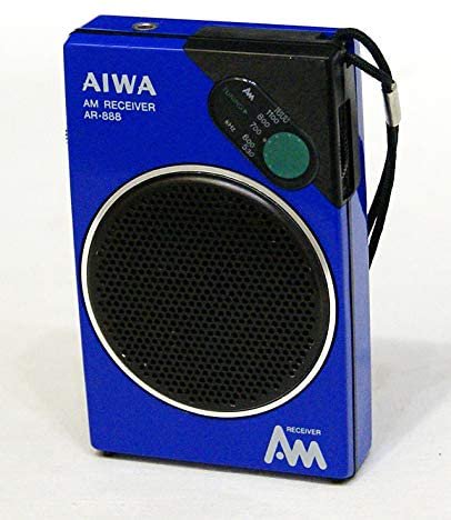 AIWA アイワ AR-888 ブルー AMポケットラジオ【中古品】