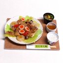 『玉子と豚肉の野菜炒め定食～♪』（ミニチュアフード）a24