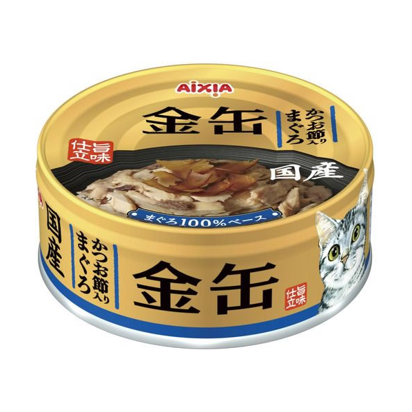 アイシア 金缶 かつお節入りまぐろ 70g FCT8614-GN-4