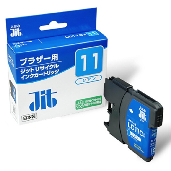 JIT ブラザー(brother) LC11C対応 ジットリサイクルインクカートリッジ シアン JIT-B11C