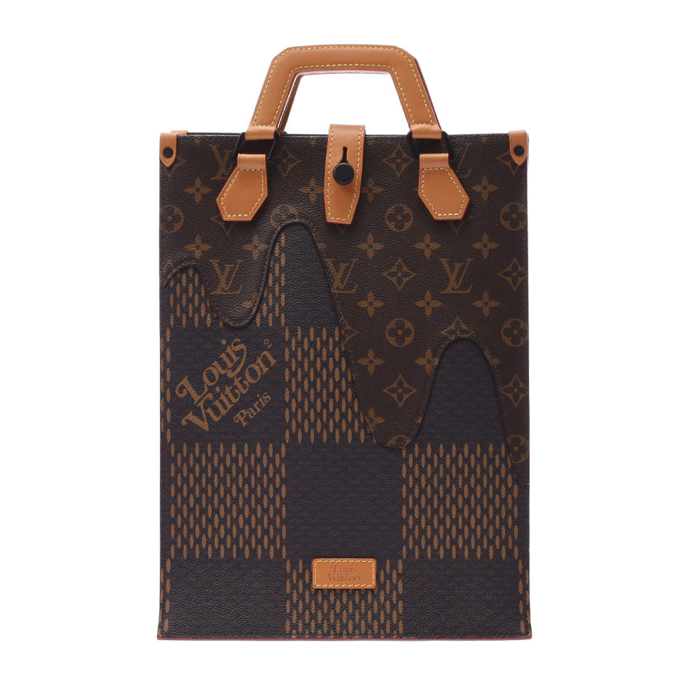 LOUIS VUITTON ルイヴィトン ダミエ ジャイアント ミニトート 2WAYバッグ NIGOコラボ ブラウン N40355 ユニセックス ハンドバッグ 新同 中古 