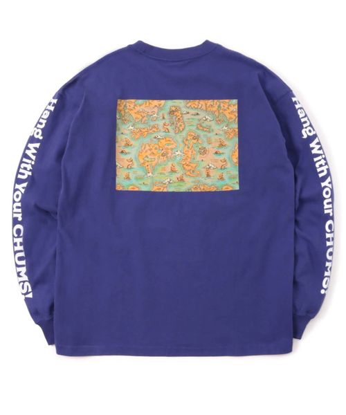 チャムス/Oversized Map L/S T－Shirt (オーバーサイズド マップ L/S ･･･